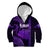 Personalised Hawaiian Islands Kid Hoodie Kauai Map Purple Kanaka With Kakau LT14 Zip Hoodie Purple - Polynesian Pride