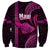 Polynesian Pride Hawaiian Islands Sweatshirt Maui Map Pink Kanaka With Kakau LT14 - Polynesian Pride
