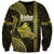 Polynesian Pride Hawaiian Islands Sweatshirt Oahu Map Yellow Kanaka With Kakau LT14 Unisex Yellow - Polynesian Pride