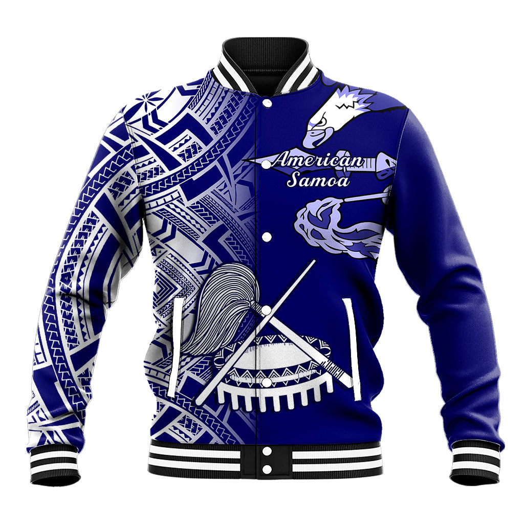 Personalised American Samoa Baseball Jacket July 4 Independence Day LT14 Unisex Blue - Polynesian Pride