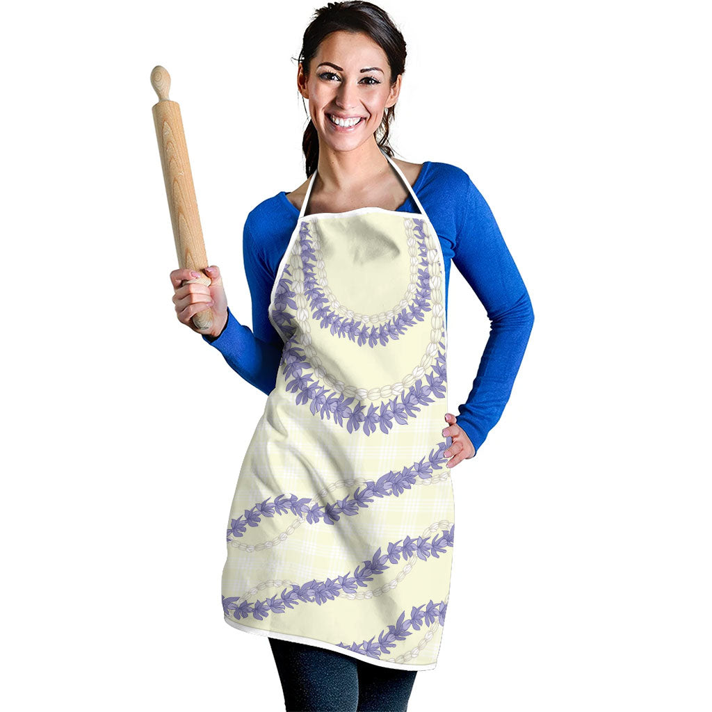 Hawaii Honohono Palaka Motifs Apron Hawaiian Orchid Lei LT14 - Polynesian Pride