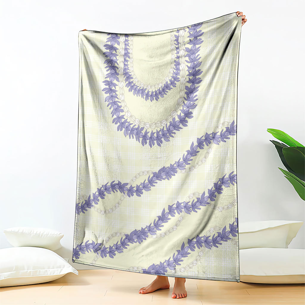 Hawaii Honohono Palaka Motifs Blanket Hawaiian Orchid Lei LT14 - Polynesian Pride