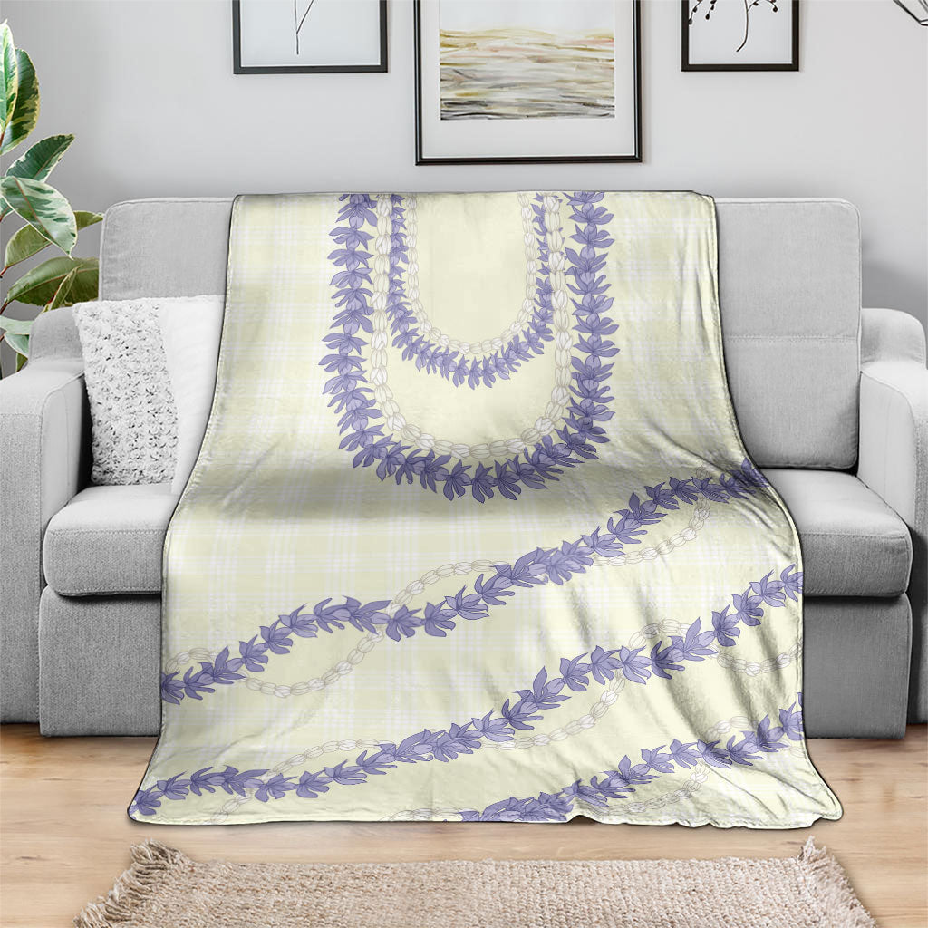Hawaii Honohono Palaka Motifs Blanket Hawaiian Orchid Lei LT14 - Polynesian Pride