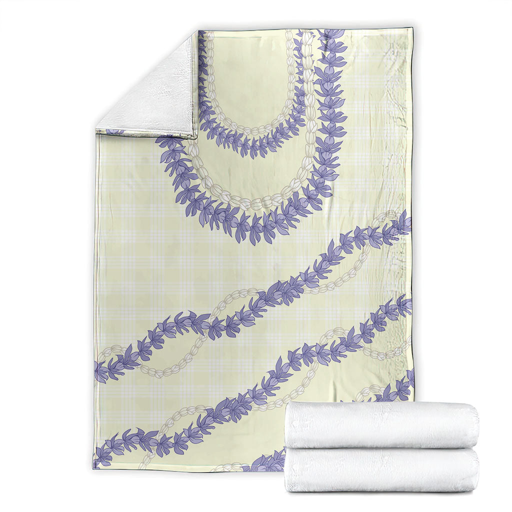 Hawaii Honohono Palaka Motifs Blanket Hawaiian Orchid Lei LT14 - Polynesian Pride