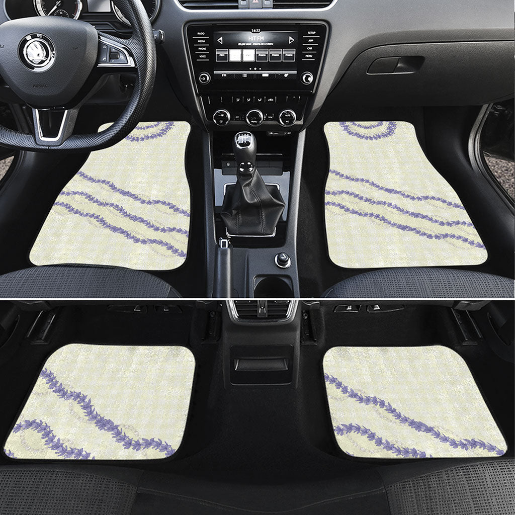 Hawaii Honohono Palaka Motifs Car Mats Hawaiian Orchid Lei