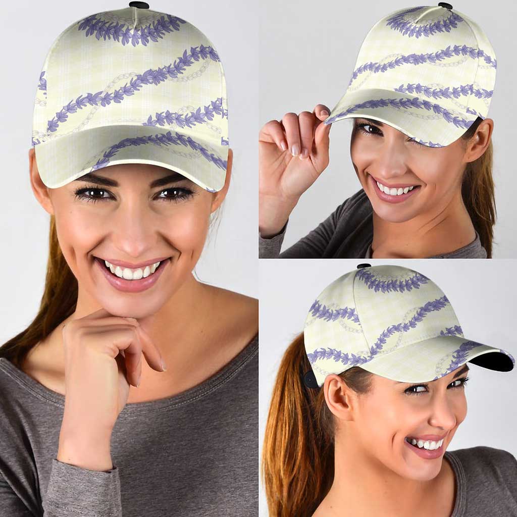 Hawaii Honohono Palaka Motifs Classic Cap Hawaiian Orchid Lei