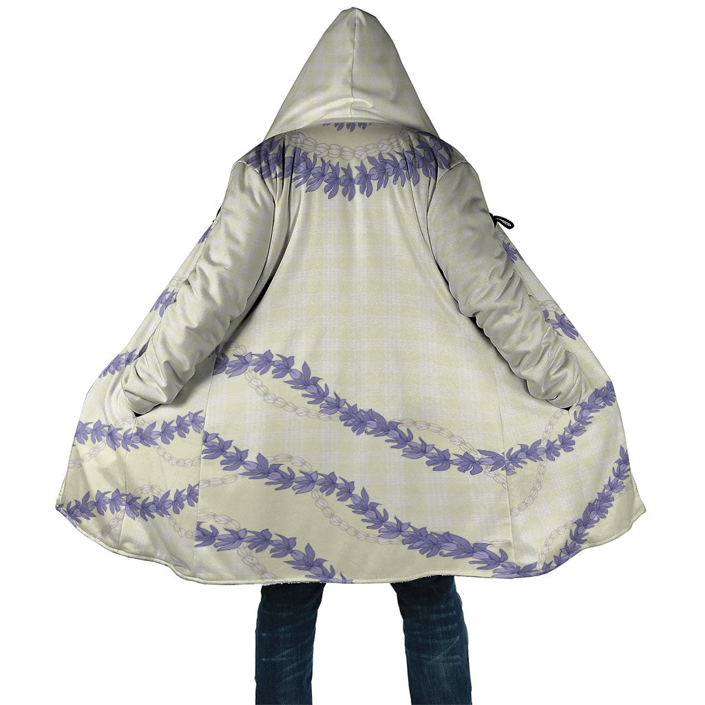 Hawaii Honohono Palaka Motifs Cloak Hawaiian Orchid Lei LT14 Unisex Cream - Polynesian Pride