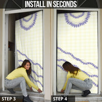 Hawaii Honohono Palaka Motifs Door Cover Hawaiian Orchid Lei