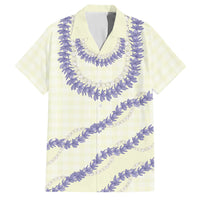 Hawaii Honohono Palaka Motifs Family Matching Short Sleeve Bodycon Dress and Hawaiian Shirt Hawaiian Orchid Lei