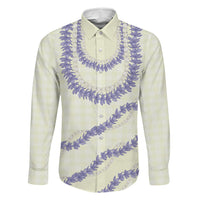 Hawaii Honohono Palaka Motifs Family Matching Summer Maxi Dress and Hawaiian Shirt Hawaiian Orchid Lei