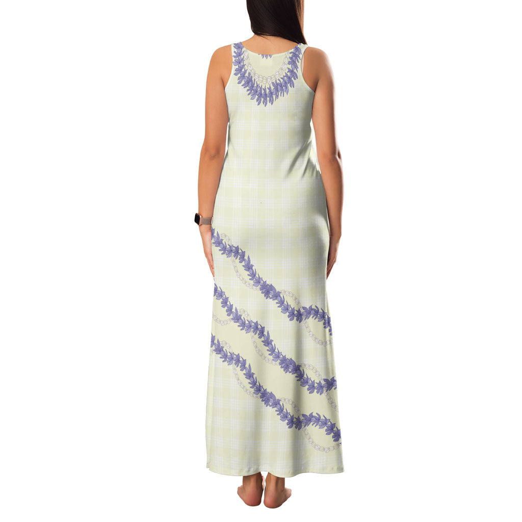 Hawaii Honohono Palaka Motifs Family Matching Tank Maxi Dress and Hawaiian Shirt Hawaiian Orchid Lei