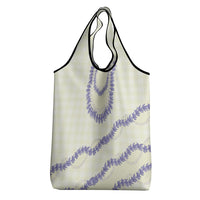 Hawaii Honohono Palaka Motifs Grocery Bag Hawaiian Orchid Lei LT14 - Polynesian Pride
