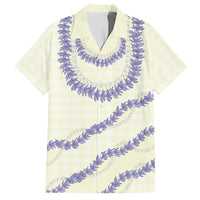 Hawaii Honohono Palaka Motifs Hawaiian Shirt Hawaiian Orchid Lei