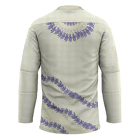 Hawaii Honohono Palaka Motifs Hockey Jersey Hawaiian Orchid Lei