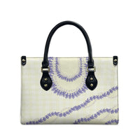 Hawaii Honohono Palaka Motifs Leather Bag Hawaiian Orchid Lei LT14 - Polynesian Pride