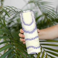 Hawaii Honohono Palaka Motifs Skinny Tumbler Hawaiian Orchid Lei