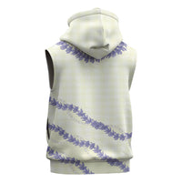 Hawaii Honohono Palaka Motifs Sleeveless Hoodie Hawaiian Orchid Lei