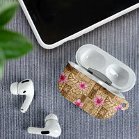 Beige Hawaii Hibiscus With Tropical Flowers Motifs AirPods Case - Polynesian Pride