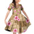 Beige Hawaii Hibiscus With Tropical Flowers Motifs Family Matching Off Shoulder Short Dress and Hawaiian Shirt - Polynesian Pride