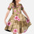 Beige Hawaii Hibiscus With Tropical Flowers Motifs Family Matching Summer Maxi Dress and Hawaiian Shirt - Polynesian Pride