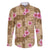 Beige Hawaii Hibiscus With Tropical Flowers Motifs Family Matching Tank Maxi Dress and Hawaiian Shirt - Polynesian Pride