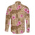 Beige Hawaii Hibiscus With Tropical Flowers Motifs Family Matching Tank Maxi Dress and Hawaiian Shirt - Polynesian Pride