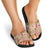 Beige Hawaii Hibiscus With Tropical Flowers Motifs Slide Sandals - Polynesian Pride
