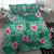 Cyan Hawaii Hibiscus With Tropical Flowers Motifs Bedding Set - Polynesian Pride