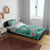 Cyan Hawaii Hibiscus With Tropical Flowers Motifs Bedding Set - Polynesian Pride
