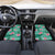 Cyan Hawaii Hibiscus With Tropical Flowers Motifs Car Mats - Polynesian Pride