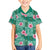 Cyan Hawaii Hibiscus With Tropical Flowers Motifs Family Matching Summer Maxi Dress and Hawaiian Shirt - Polynesian Pride