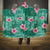 Cyan Hawaii Hibiscus With Tropical Flowers Motifs Hooded Blanket - Polynesian Pride