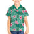 Cyan Hawaii Hibiscus With Tropical Flowers Motifs Kid Hawaiian Shirt - Polynesian Pride
