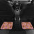Orange Hawaii Hibiscus With Tropical Flowers Motifs Car Mats - Polynesian Pride