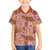 Orange Hawaii Hibiscus With Tropical Flowers Motifs Family Matching Off Shoulder Short Dress and Hawaiian Shirt - Polynesian Pride