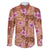 Orange Hawaii Hibiscus With Tropical Flowers Motifs Family Matching Puletasi and Hawaiian Shirt - Polynesian Pride