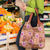 Orange Hawaii Hibiscus With Tropical Flowers Motifs Grocery Bag - Polynesian Pride