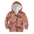 Orange Hawaii Hibiscus With Tropical Flowers Motifs Kid Hoodie - Polynesian Pride