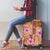 Orange Hawaii Hibiscus With Tropical Flowers Motifs Luggage Cover - Polynesian Pride