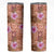 Orange Hawaii Hibiscus With Tropical Flowers Motifs Skinny Tumbler - Polynesian Pride