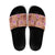 Orange Hawaii Hibiscus With Tropical Flowers Motifs Slide Sandals - Polynesian Pride