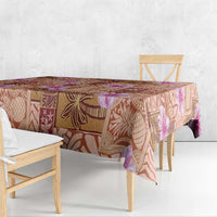 Orange Hawaii Hibiscus With Tropical Flowers Motifs Tablecloth - Polynesian Pride