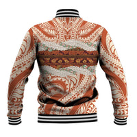 Aloha Hawaii Mikioi Lei Baseball Jacket Beige Tropical Flower Pattern - Polynesian Pride