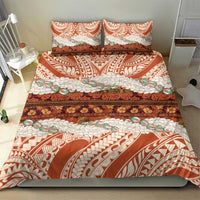 Aloha Hawaii Mikioi Lei Bedding Set Beige Tropical Flower Pattern - Polynesian Pride