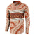 Aloha Hawaii Mikioi Lei Button Sweatshirt Beige Tropical Flower Pattern - Polynesian Pride