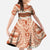 Aloha Hawaii Mikioi Lei Family Matching Off The Shoulder Long Sleeve Dress and Hawaiian Shirt Beige Tropical Flower Pattern - Polynesian Pride