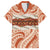 Aloha Hawaii Mikioi Lei Family Matching Off The Shoulder Long Sleeve Dress and Hawaiian Shirt Beige Tropical Flower Pattern - Polynesian Pride