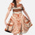 Aloha Hawaii Mikioi Lei Family Matching Off Shoulder Maxi Dress and Hawaiian Shirt Beige Tropical Flower Pattern - Polynesian Pride