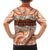 Aloha Hawaii Mikioi Lei Family Matching Off Shoulder Short Dress and Hawaiian Shirt Beige Tropical Flower Pattern - Polynesian Pride