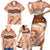 Aloha Hawaii Mikioi Lei Family Matching Short Sleeve Bodycon Dress and Hawaiian Shirt Beige Tropical Flower Pattern - Polynesian Pride